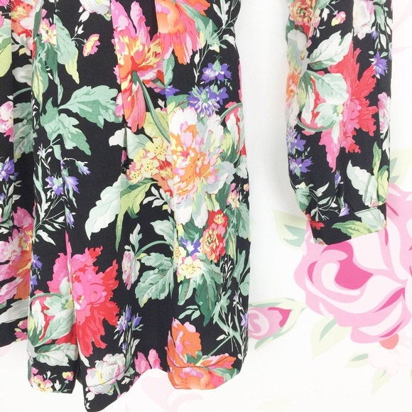 NEW Forever 21 Black Floral Romper S - Picture 6 of 7